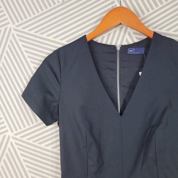 New Gap Dress size 0 black Sheath evening Classic Mini Structured LBD Women's - Picture 3 of 7